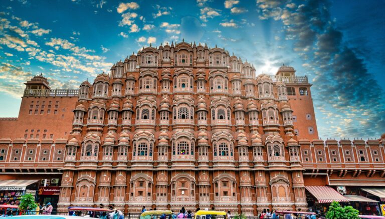 Hawa Mahal, the Palace of Winds, showcases stunning architecture in Jaipur, India.